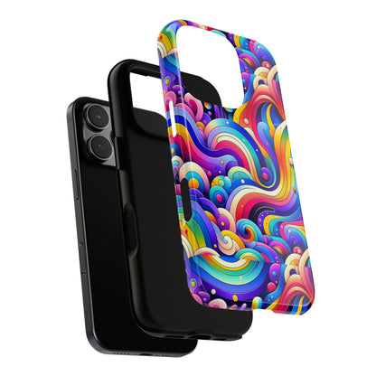 Pattern Image 4 Vibrant Shockproof Phone Case for Anime and Comic Fans - Colourful Abstract Design Compatible with iPhone 13, 14, 15 & 16 – all models including Pro, Pro Max & Plus