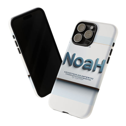 Stylish 3D Text Phone Case with Modern Design in Blue – Trendy Protection for Individuals – Compatible with iPhone 13, 14, 15 & 16 – All Models Including Pro, Pro Max & Plus