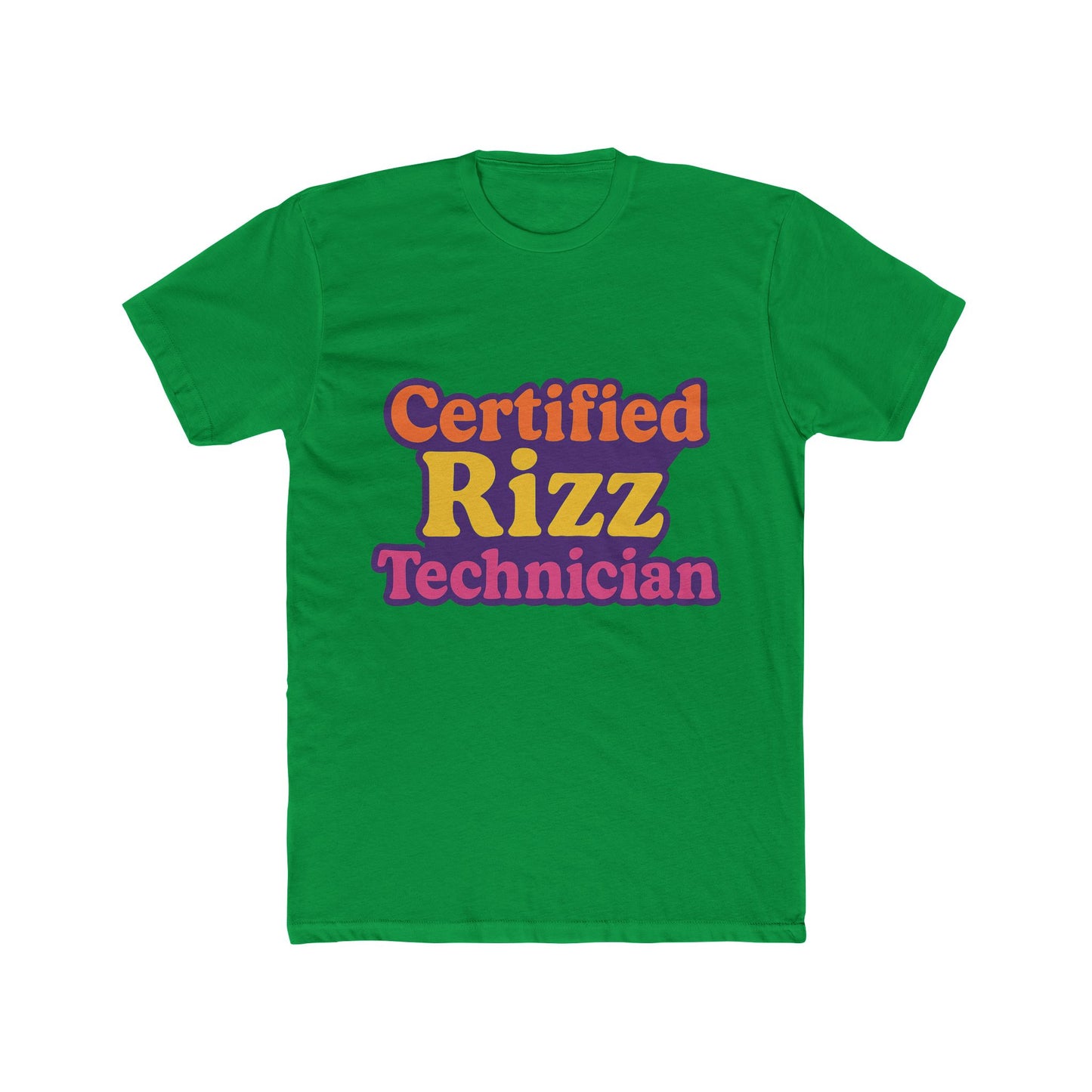 certified rizz technician unisex t-shirt - funny meme graphic tee for men & women - multicolor design