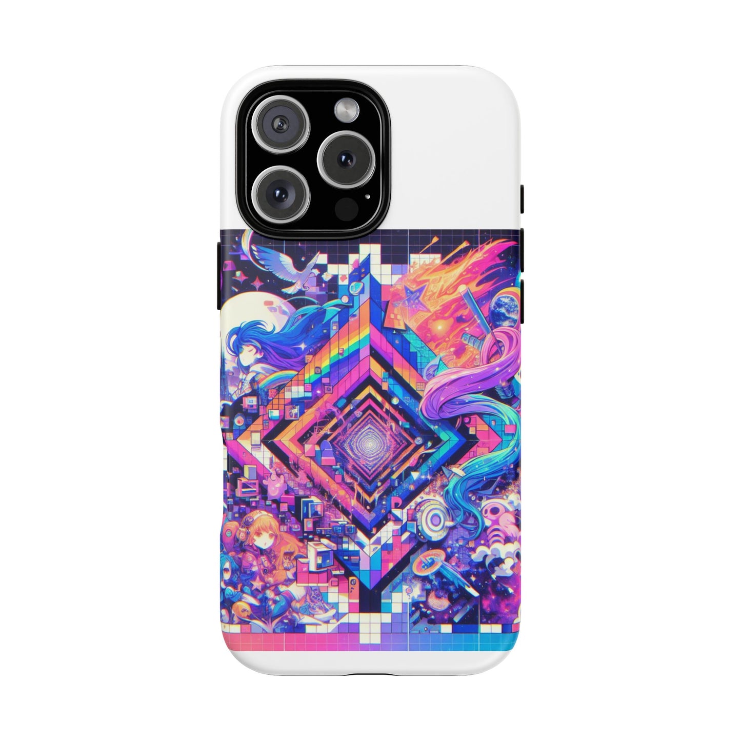 no cap just facts 3d wrap protective phone case for anime lovers, durable shock absorption, uv protected, stylish accessory for men and women