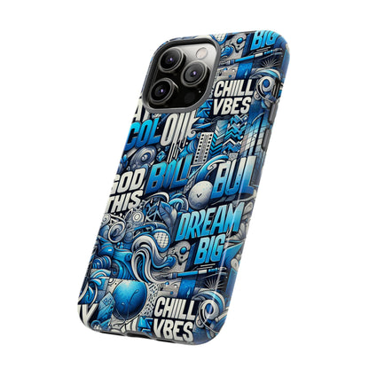 Blue Pattern Image 28 Design Phone Case for Men Women Shockproof Protective Cover with 3D Wrap and UV Protection