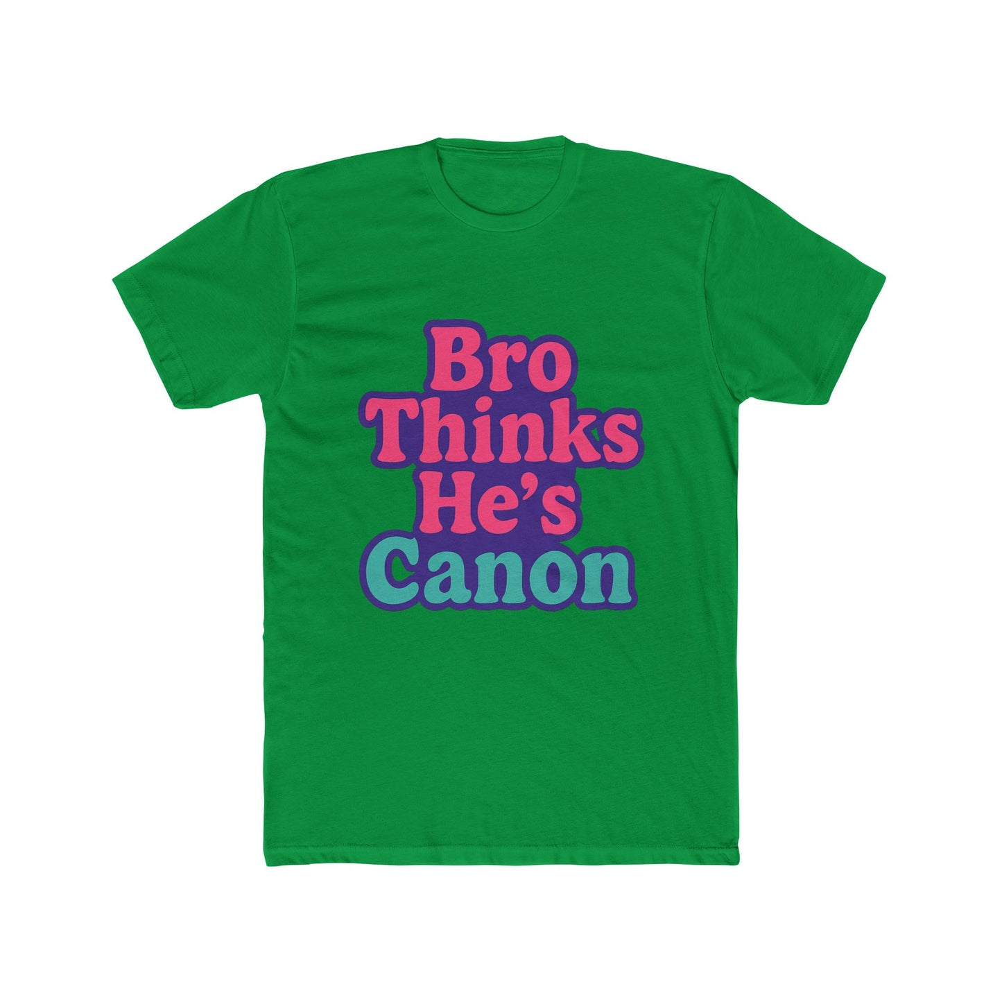 bro thinks he's canon meme unisex t-shirt - funny purple graphic tee for men & women