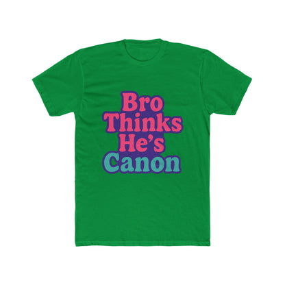 Bro Thinks He's Canon Meme Unisex T-Shirt - Funny Purple Graphic Tee for Men & Women