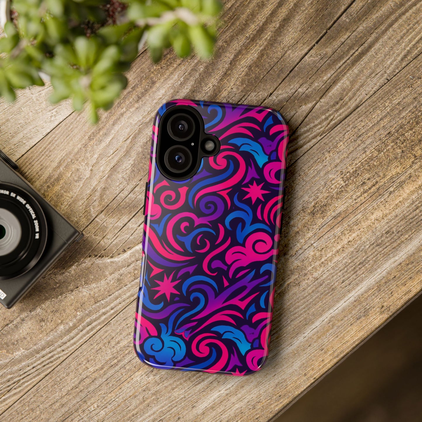 vibrant 3d abstract swirl phone case for creative individuals – stylish protection for smartphones compatible with iphone 13, 14, 15 & 16 – all models including pro, pro max & plus