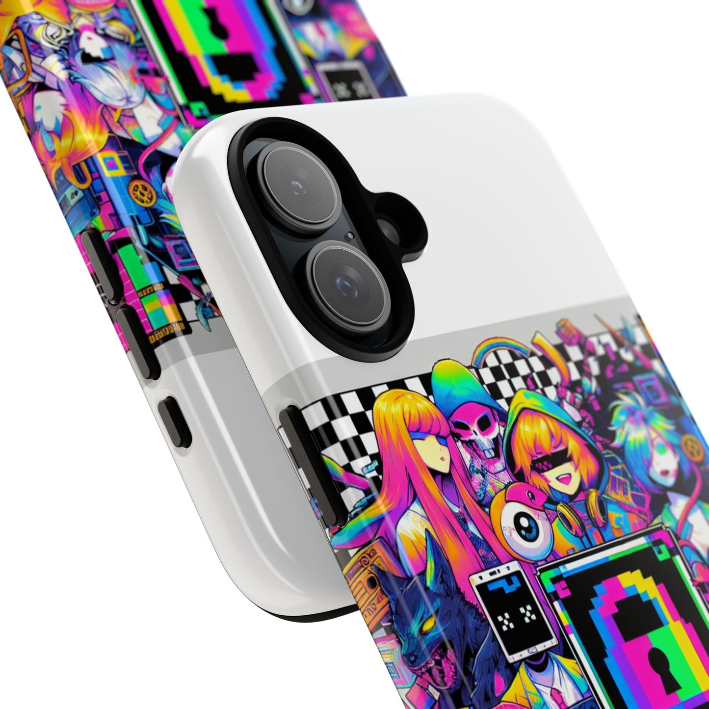 rizzception unlocked 3d wrap protective phone case for anime lovers, durable silicone liner, uv protected, stylish accessories for smartphones