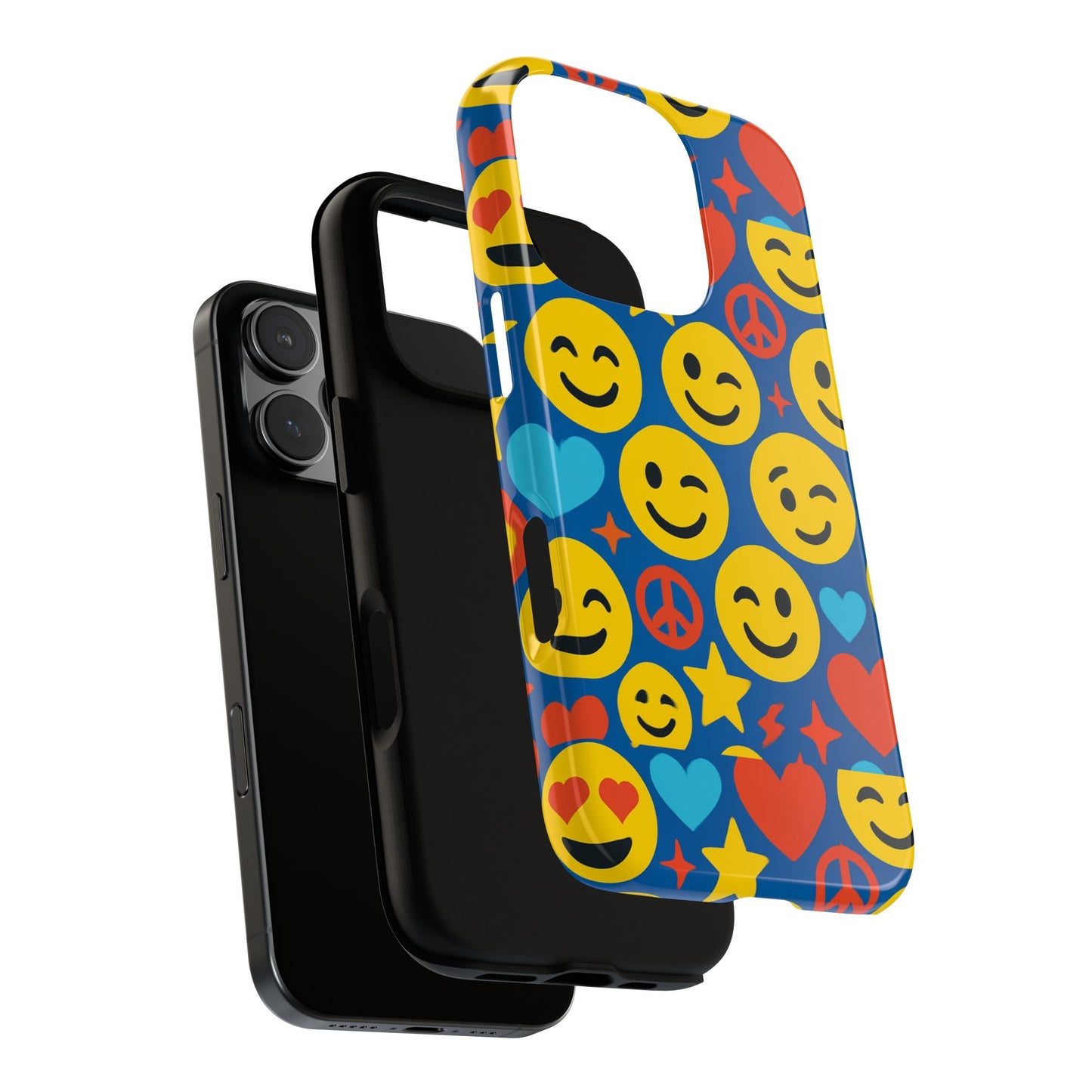 vibrant 3d emoji protective phone case for kids and adults – fun multicolour design for stylish protection compatible with iphone 13, 14, 15 & 16 – all models including pro, pro max & plus