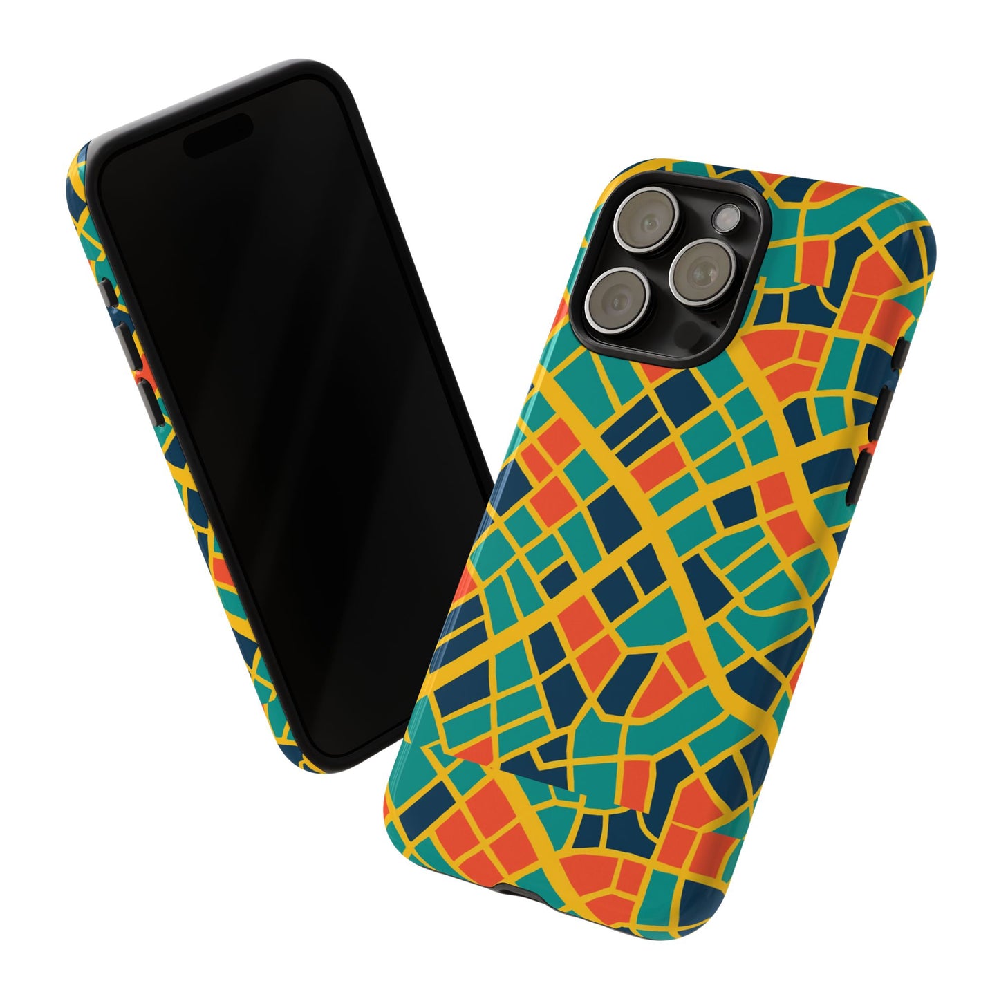 multicolour geometric 3d wrap protective phone case stylish accessory for men and women vibrant design ideal for unique expression compatible with iphone 13, 14, 15 & 16 – all models including pro, pro max & plus