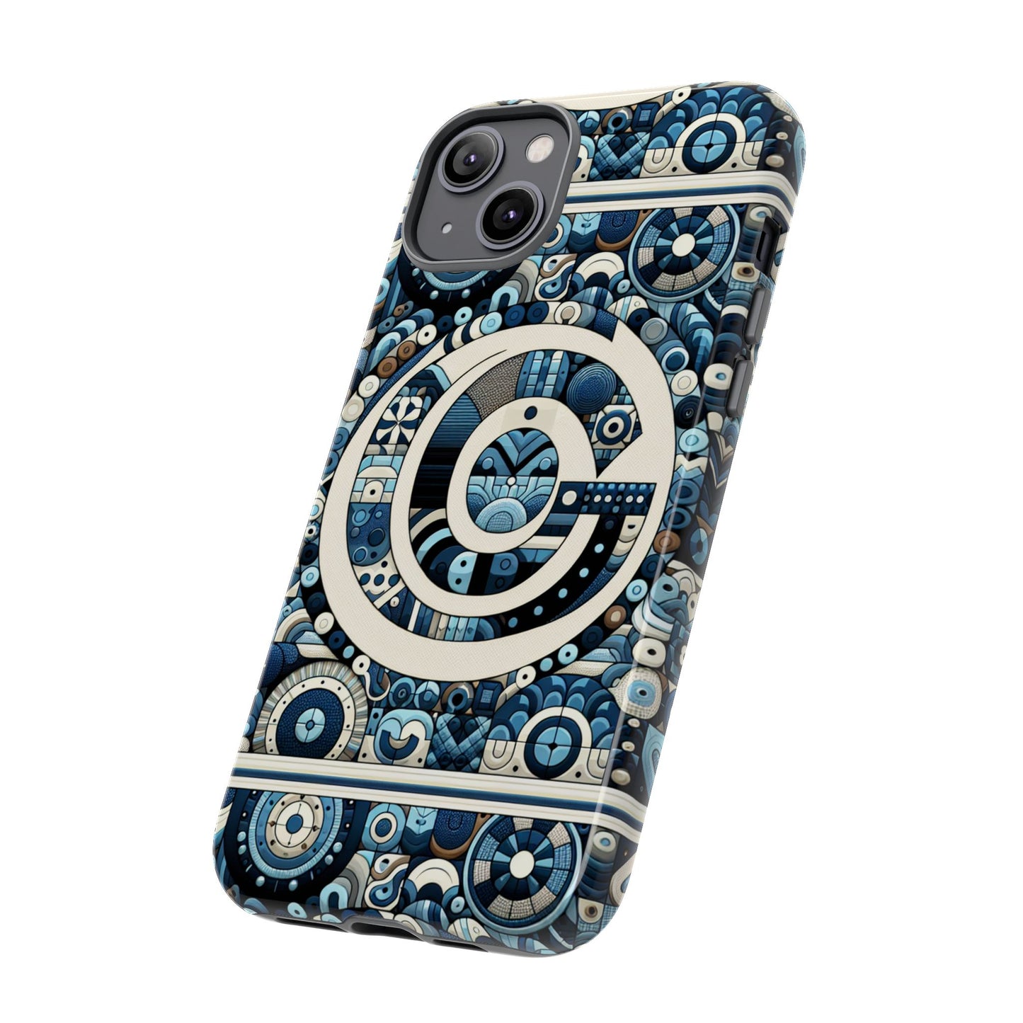 blue letter alphabet c phone case for smartphone protection shock absorption durable silicone cover with 3d wrap design