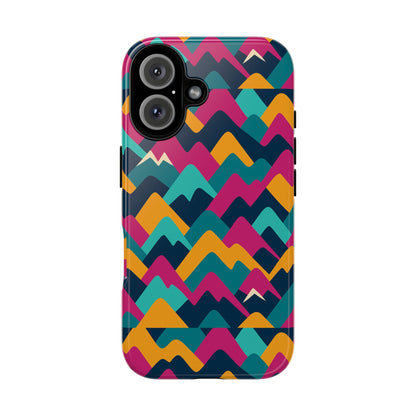 Vibrant 3D Geometric Protective Phone Case for Unisex, Stylish Smartphone Accessory with Playful Design, Compatible with iPhone 13, 14, 15 & 16 – all models including Pro, Pro Max & Plus