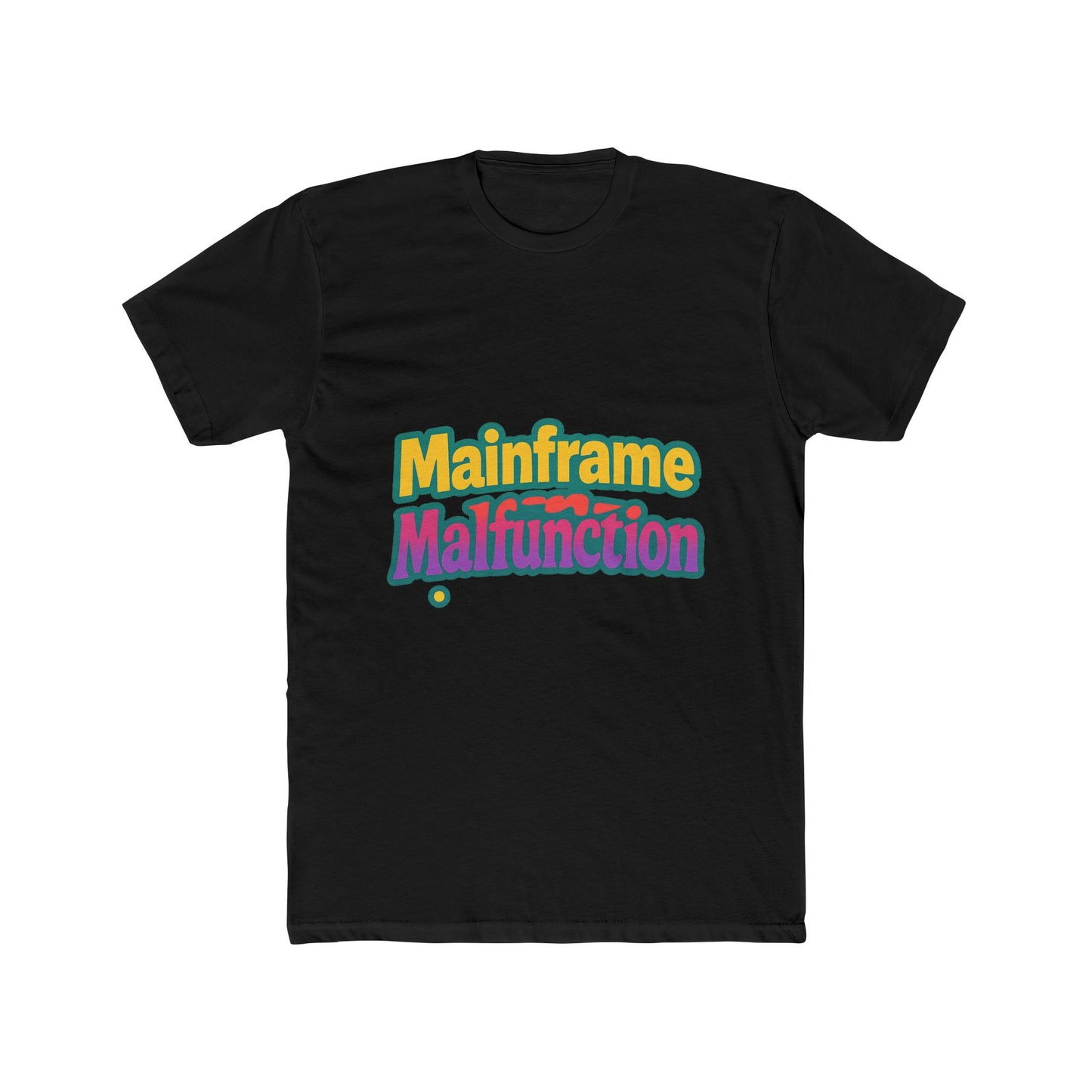 mainframe malfunction unisex t-shirt - multicolor sci-fi graphic tee - comfortable cotton blend top