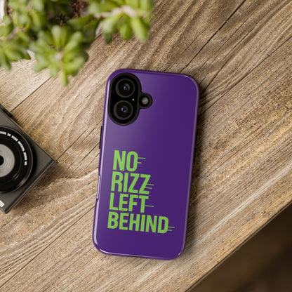 Tough Phone Case - No Rizz Left Behind - Durable, Stylish Protection for Active Lifestyles - Impact-Resistant, Dual Layer, Shock-Absorbing TPU - Perfect Gift for Tech Lovers