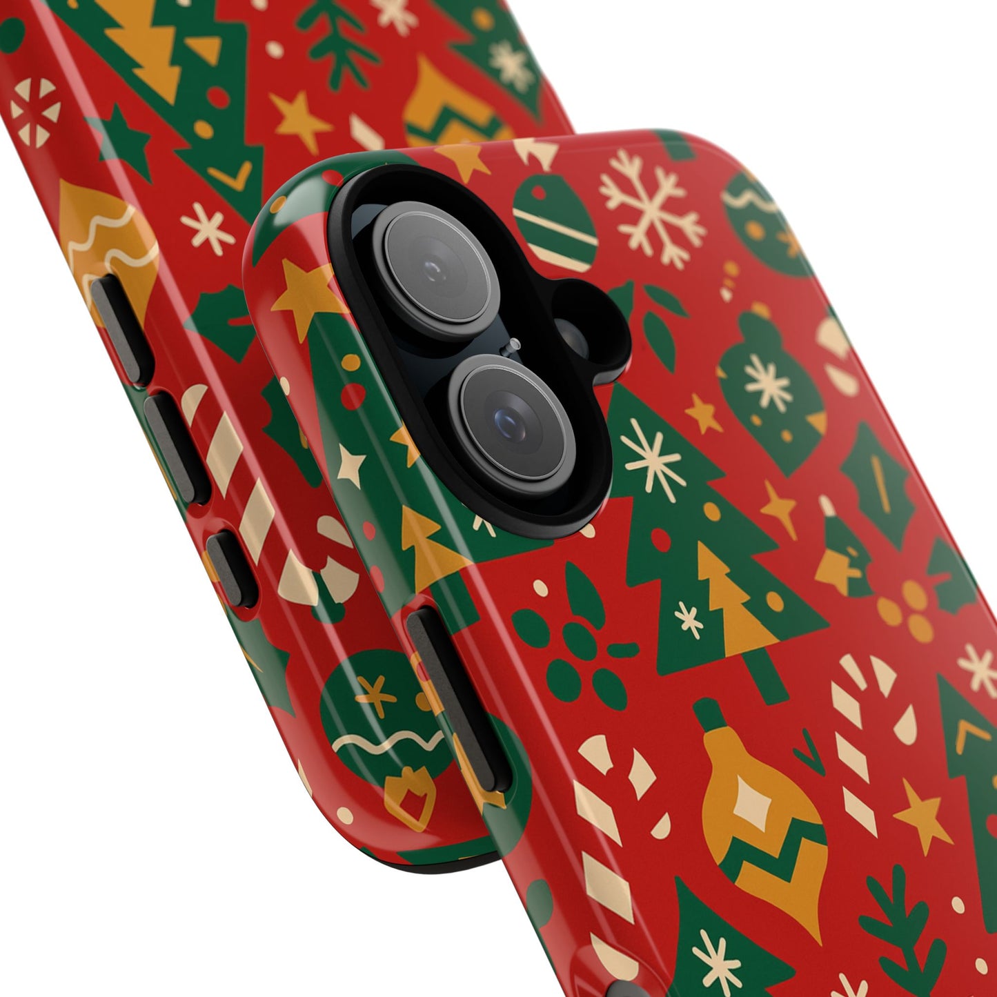 multicolor 3d wrap protective phone case with festive holiday design – fun retro style for smartphone protection compatible with iphone 13, 14, 15 & 16 – all models including pro, pro max & plus