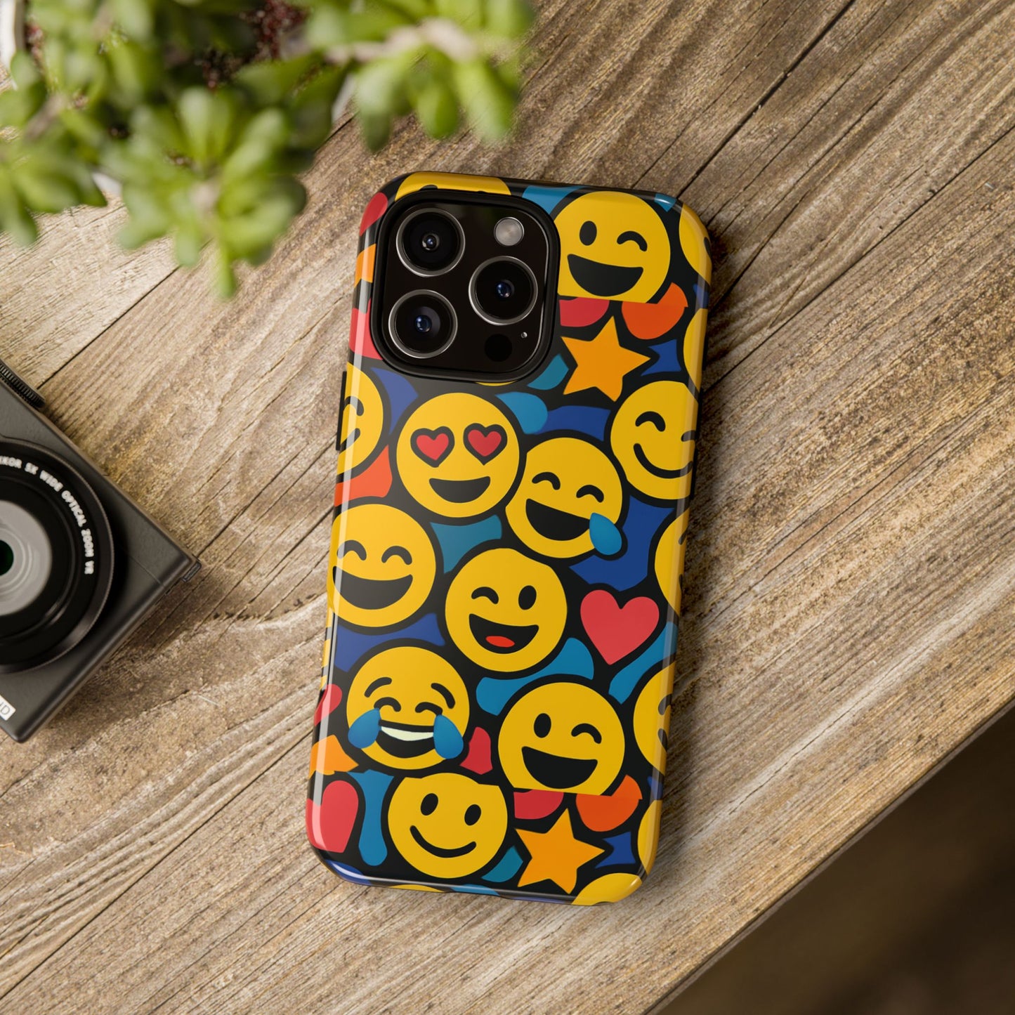 multicolour emoji protective phone case with 3d wrap design fun accessory for unisex compatible with iphone 13, 14, 15 & 16 – all models including pro, pro max & plus