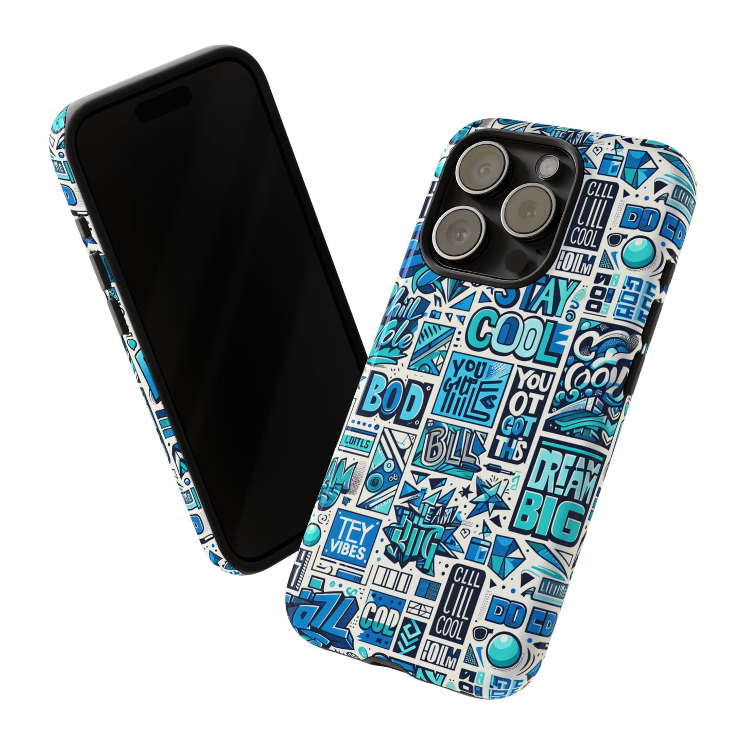 blue pattern image 10 phone case for men women shockproof protective cover with 3d wrap design and uv protection