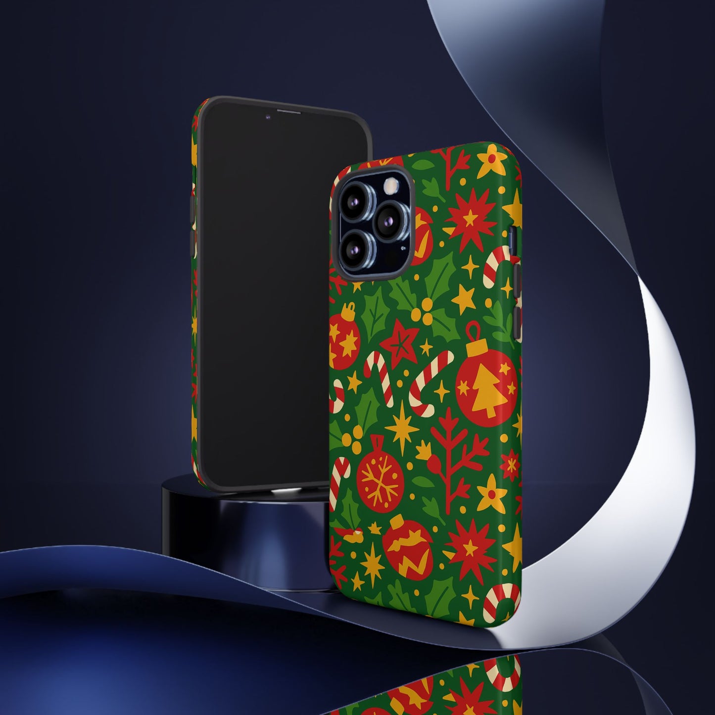 vibrant christmas themed 3d wrap phone case for smartphones - fun holiday accessory for self-expression compatible with iphone 13, 14, 15 & 16 – all models including pro, pro max & plus