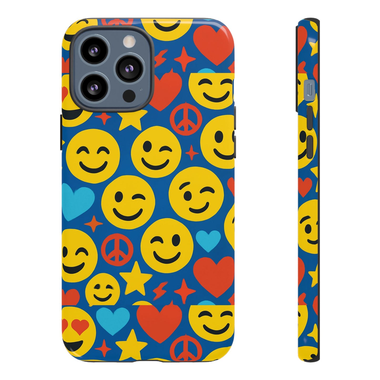 vibrant 3d emoji protective phone case for kids and adults – fun multicolour design for stylish protection compatible with iphone 13, 14, 15 & 16 – all models including pro, pro max & plus