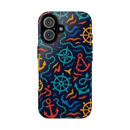 Nautical Multicolor Protective Phone Case with 3D Wrap Design for Unique Style and Self-Expression Compatible with iPhone 13, 14, 15 & 16 – all models including Pro, Pro Max & Plus