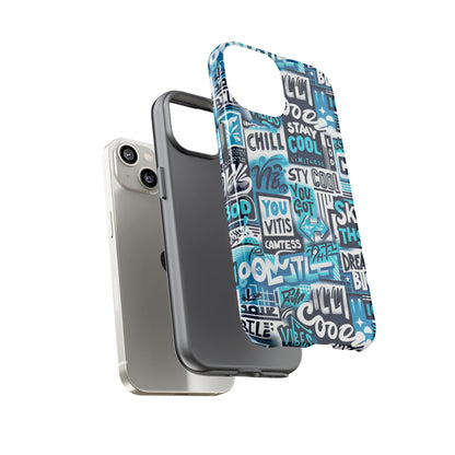Vibrant 3D Graphic Phone Case in Blue for Stylish Protection – Playful Design – Compatible with iPhone 13, 14, 15 & 16 – All Models Including Pro, Pro Max & Plus
