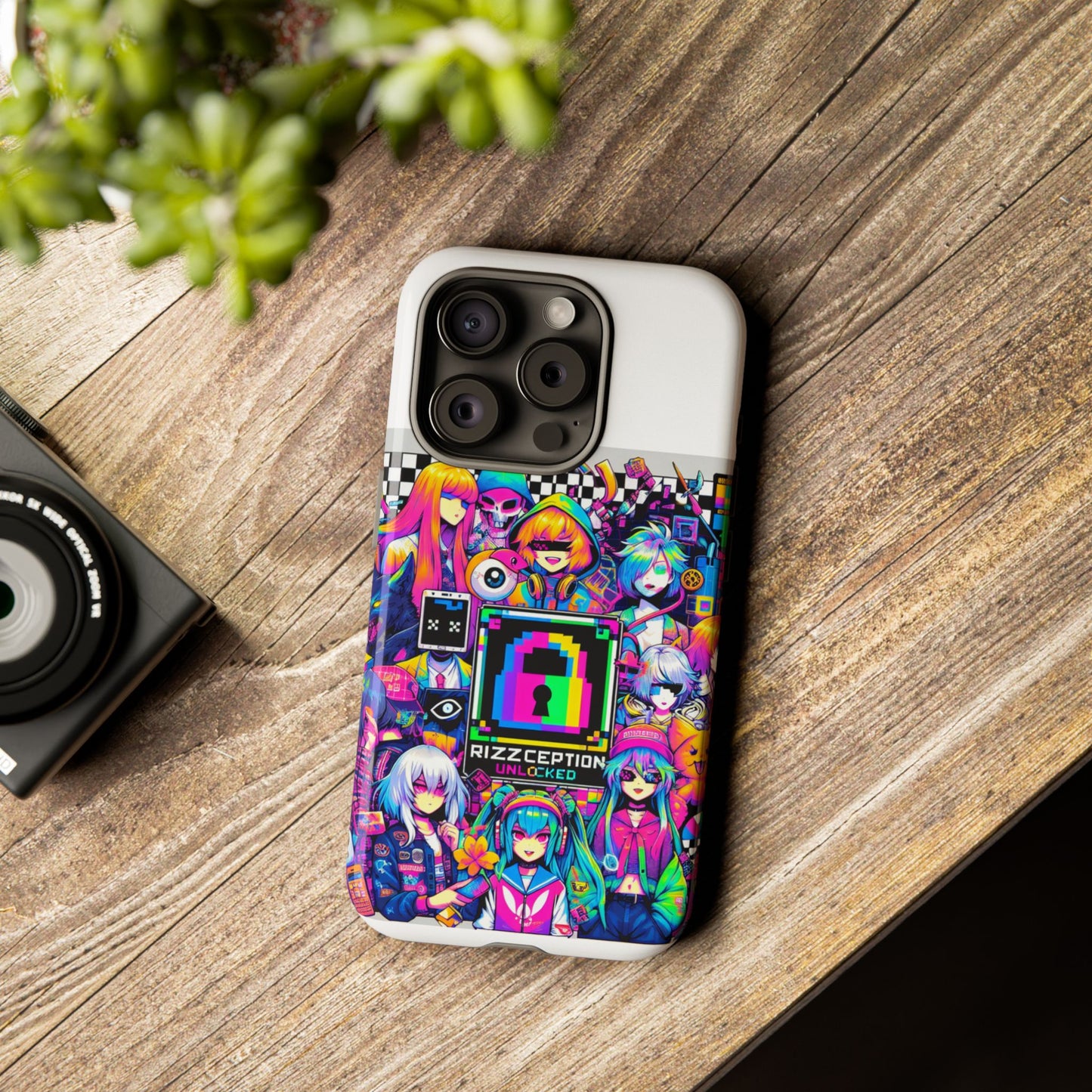 rizzception unlocked 3d wrap protective phone case for anime lovers