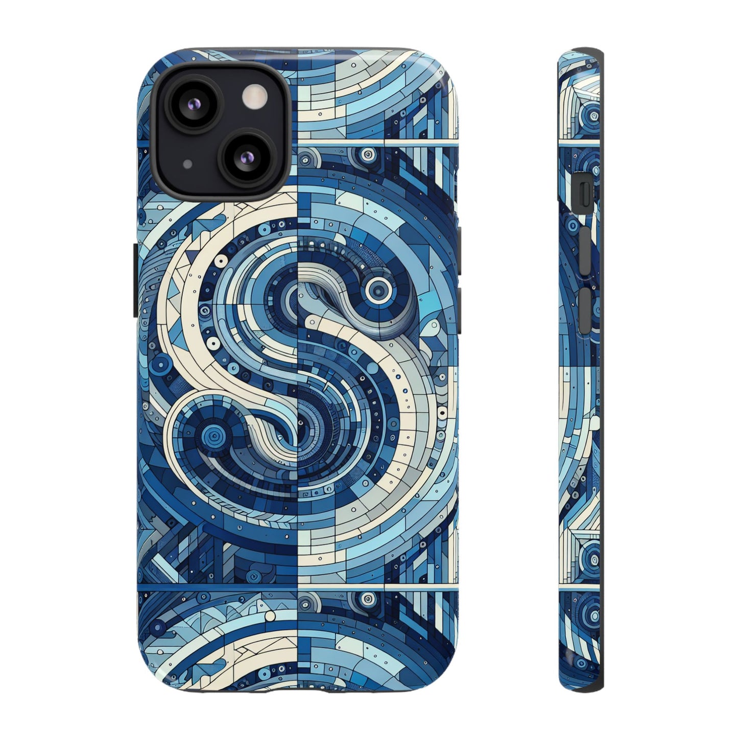 blue alphabet s phone case for samsung and iphone shockproof protective cover with 3d wrap design and vibrant print
