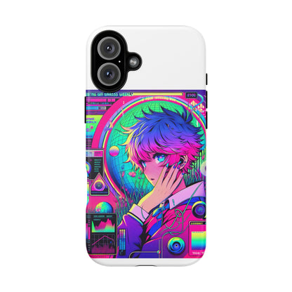 Touching Grass Weekly Vibrant Protective Phone Case for Smartphones, Retro Anime Design, Shock Absorbent TPU, UV Protected, Unique Gift for Tech Enthusiasts