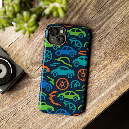 Vibrant 3D Car Design Protective Phone Case for Kids and Teens - Playful Multicolour Style - Stylish Protection for Everyday Use - Compatible with iPhone 13, 14, 15 & 16 – all models including Pro, Pro Max & Plus