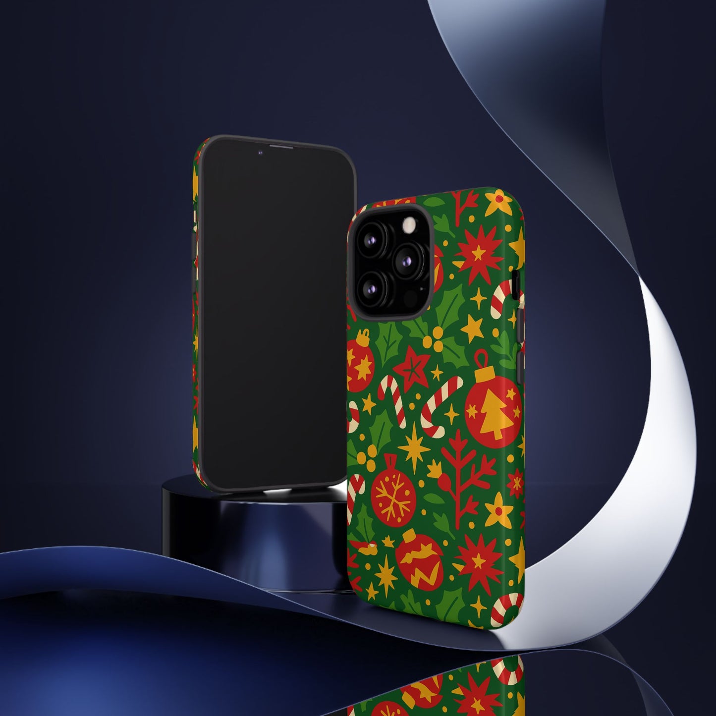 vibrant christmas themed 3d wrap phone case for smartphones - fun holiday accessory for self-expression compatible with iphone 13, 14, 15 & 16 – all models including pro, pro max & plus