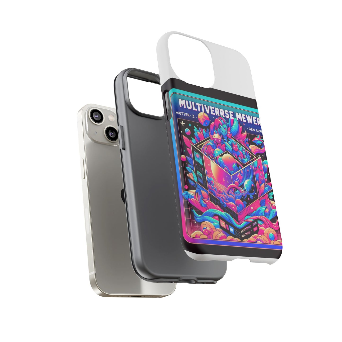 multiverse mewer 3d wrap protective phone case for anime and comic lovers