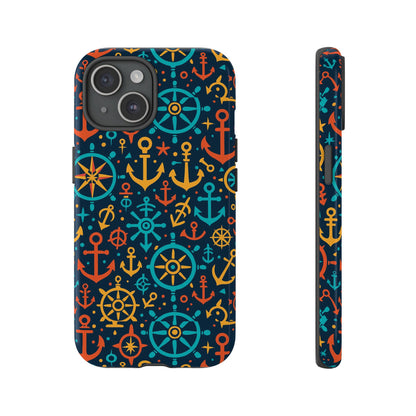 Vibrant Nautical Pattern Phone Case for Stylish Protection – Bold Accessory for iPhone 13, 14, 15 & 16 – All Models Including Pro, Pro Max & Plus