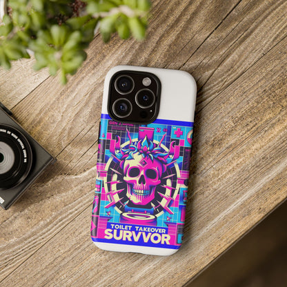 Toilet Takeover Survivor 3D Wrap Protective Phone Case for Anime and Comic Fans, Shock Absorbing TPU Silicone, UV Protected, Stylish Design, Gift for Birthdays and Holidays