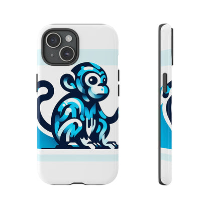 Vibrant 3D Monkey-Inspired Phone Case for Stylish Protection in Blue – Unisex Design Compatible with iPhone 13, 14, 15 & 16 – All Models Including Pro, Pro Max & Plus
