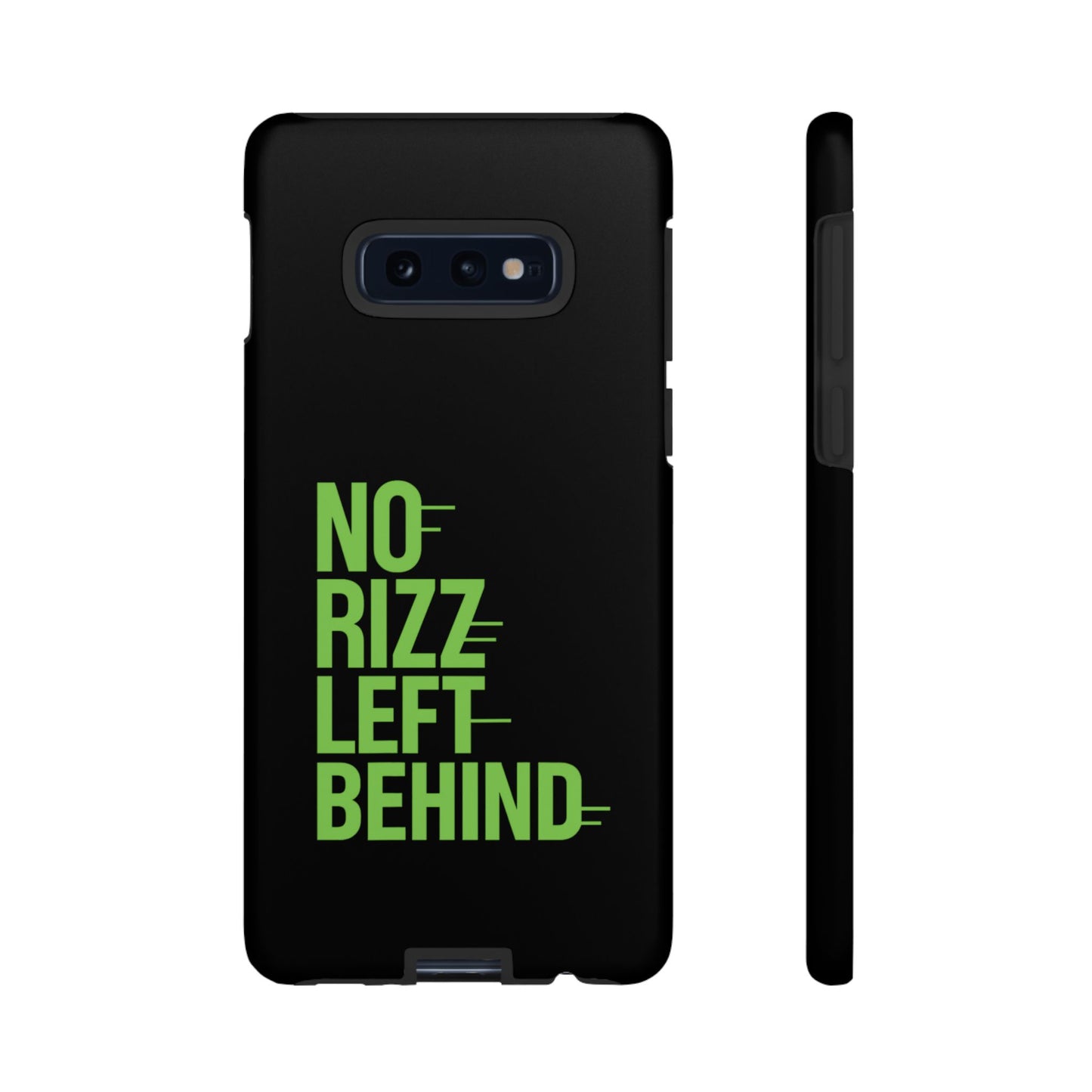 tough phone case - no rizz left behind, durable protection, shock absorbent, stylish design, perfect gift for adults, supports wireless charging, uv protected, lightweight accessory