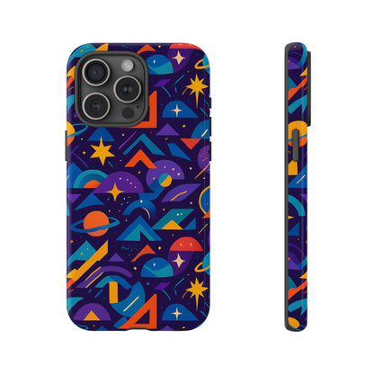 Vibrant Geometric 3D Wrap Protective Phone Case for Unique Accessories Lovers Compatible with iPhone 13, 14, 15 & 16 – all models including Pro, Pro Max & Plus