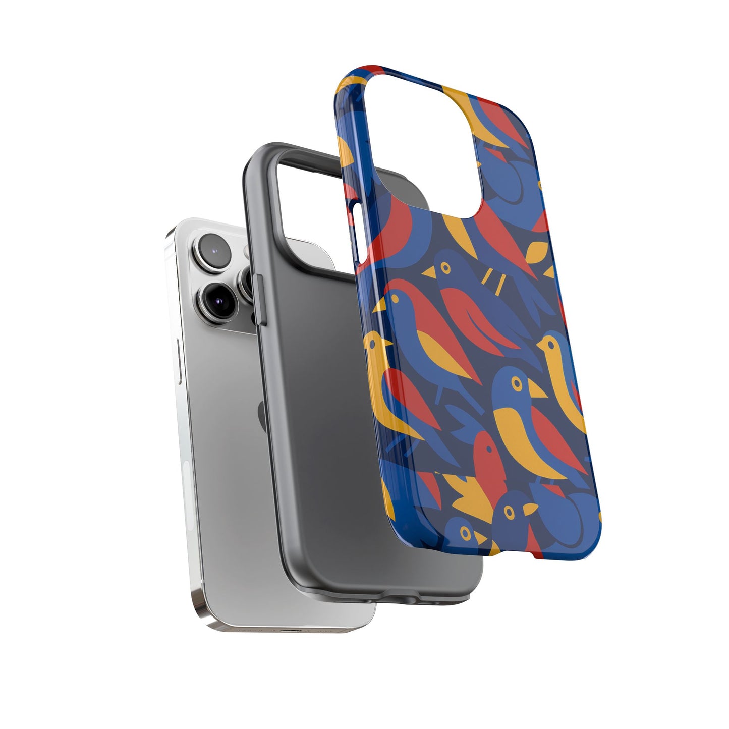 vibrant 3d wrap protective phone case with colourful bird design stylish accessory for men and women compatible with iphone 13, 14, 15 & 16 – all models including pro, pro max & plus