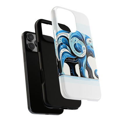 Vibrant 3D Blue Elephant Design Protective Phone Case – Unique Abstract Art Style for Stylish Protection Compatible with iPhone 13, 14, 15 & 16 – all models including Pro, Pro Max & Plus