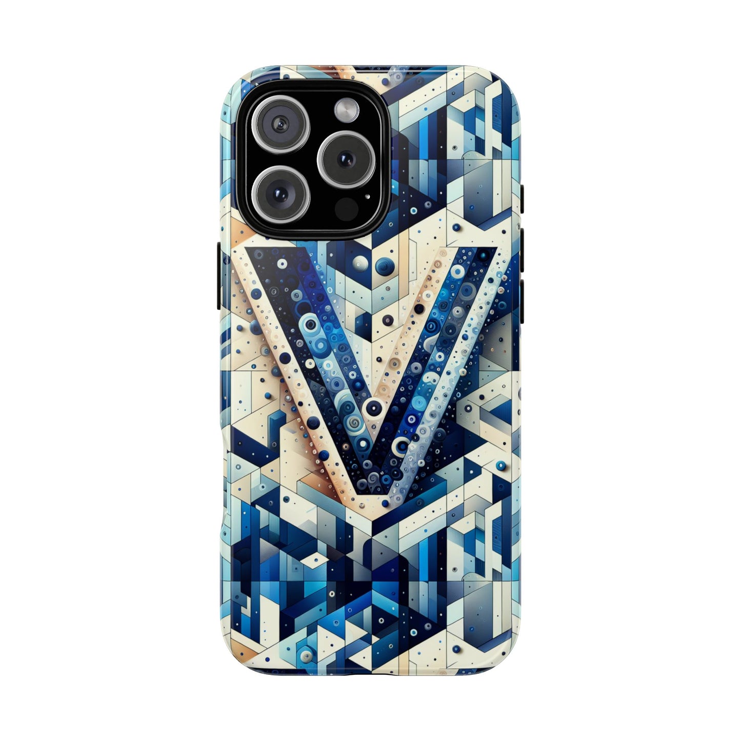 blue alphabet v phone case for samsung and iphone shockproof protective cover with 3d wrap design and uv resistance