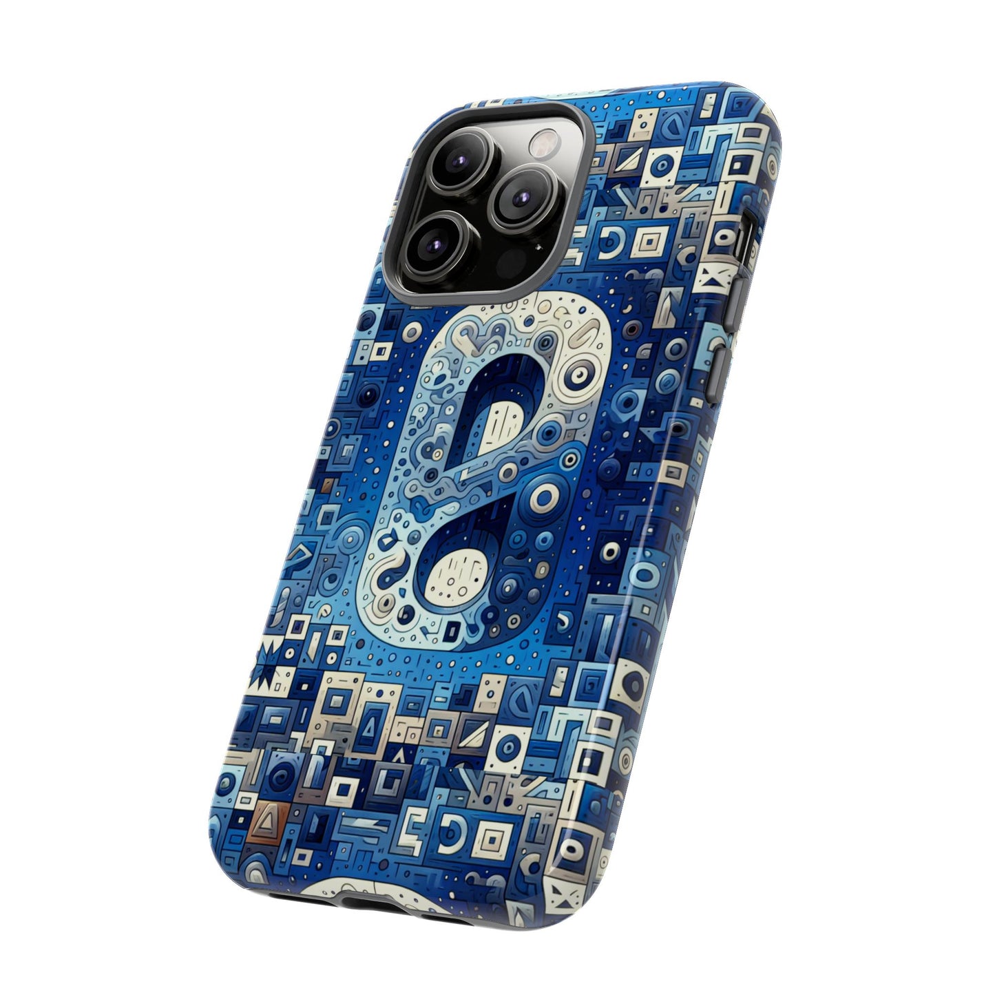 blue alphabet a phone case for mobile phones durable shockproof tpu cover with 3d wrap design for kids and teens