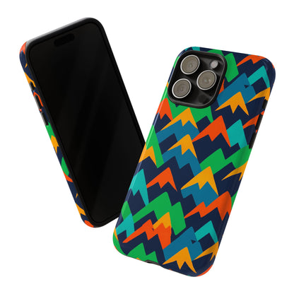 Vibrant Mountain Design Protective Phone Case with Colourful Abstract Pattern for Stylish Protection Compatible with iPhone 13, 14, 15 & 16 – All Models Including Pro, Pro Max & Plus