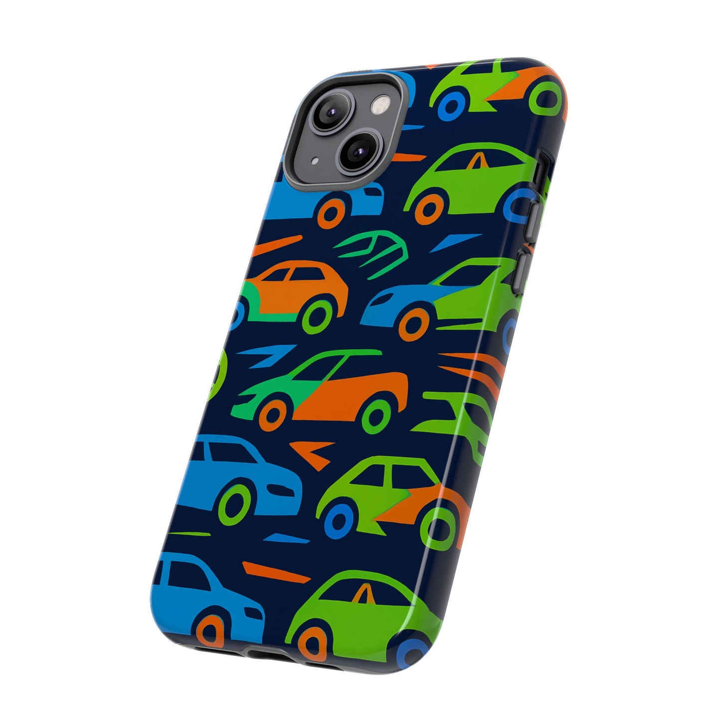 vibrant 3d car pattern protective phone case for expressive individuals stylish accessory compatible with iphone 13, 14, 15 & 16 – all models including pro, pro max & plus