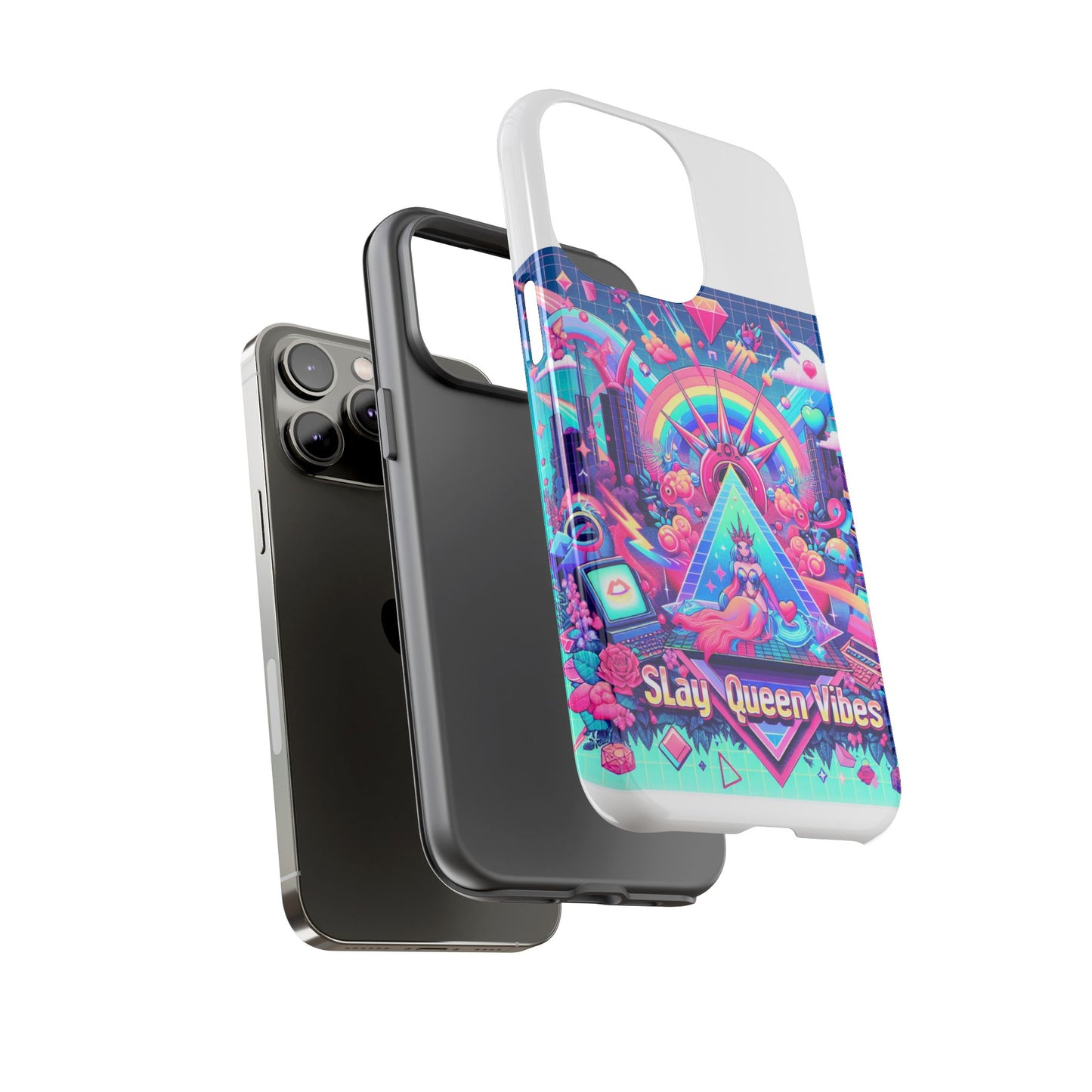 slay queen vibes 3d wrap protective phone case for women