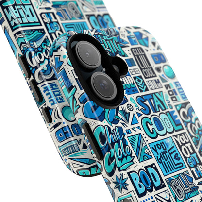 Blue Pattern Image 10 Phone Case for Men Women Shockproof Protective Cover with 3D Wrap Design and UV Protection