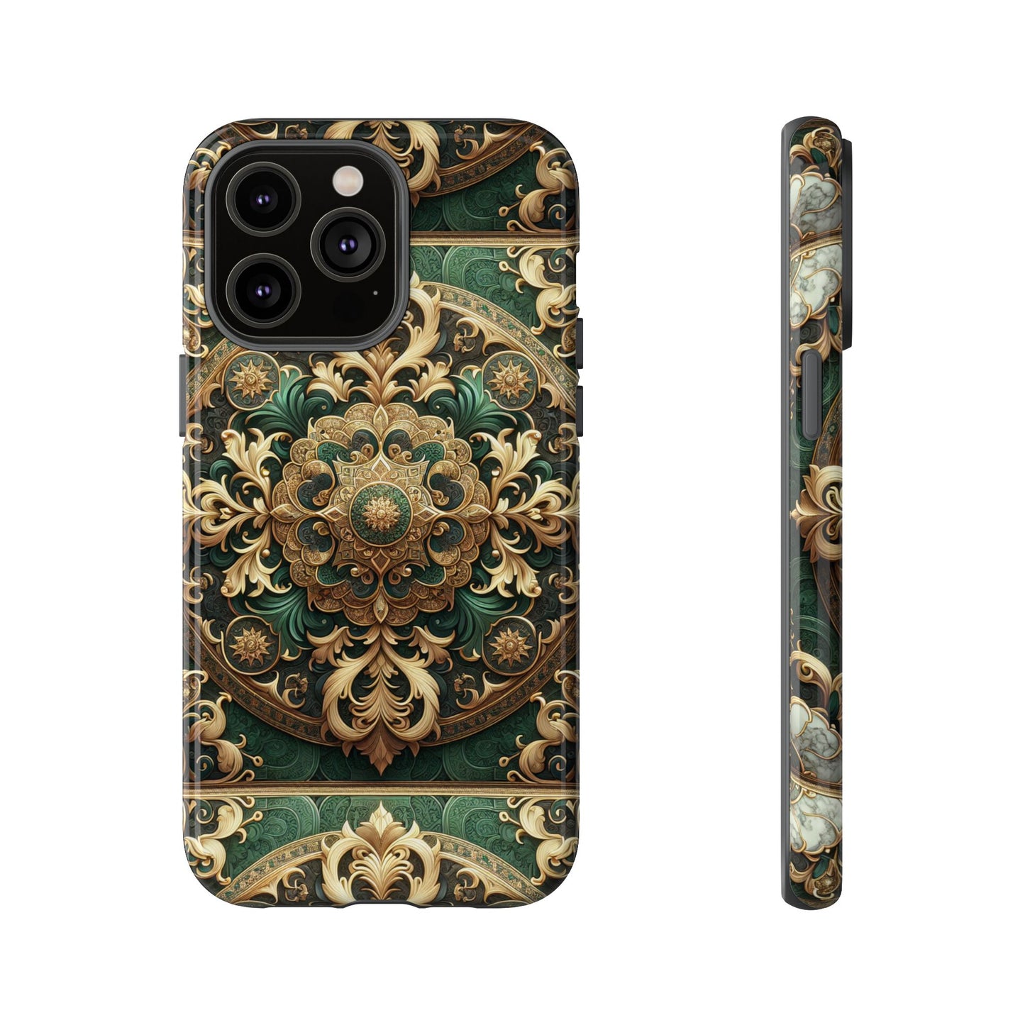 pattern image 2 vibrant comic style phone case for men and women with ornate baroque design compatible with iphone 13, 14, 15 & 16 – all models including pro, pro max & plus