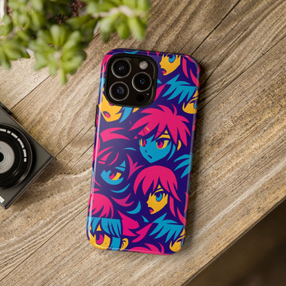 Vibrant 3D Anime Phone Case with Retro Design for Stylish Protection – Unique Accessory for Self-Expression Compatible with iPhone 13, 14, 15 & 16 – all models including Pro, Pro Max & Plus