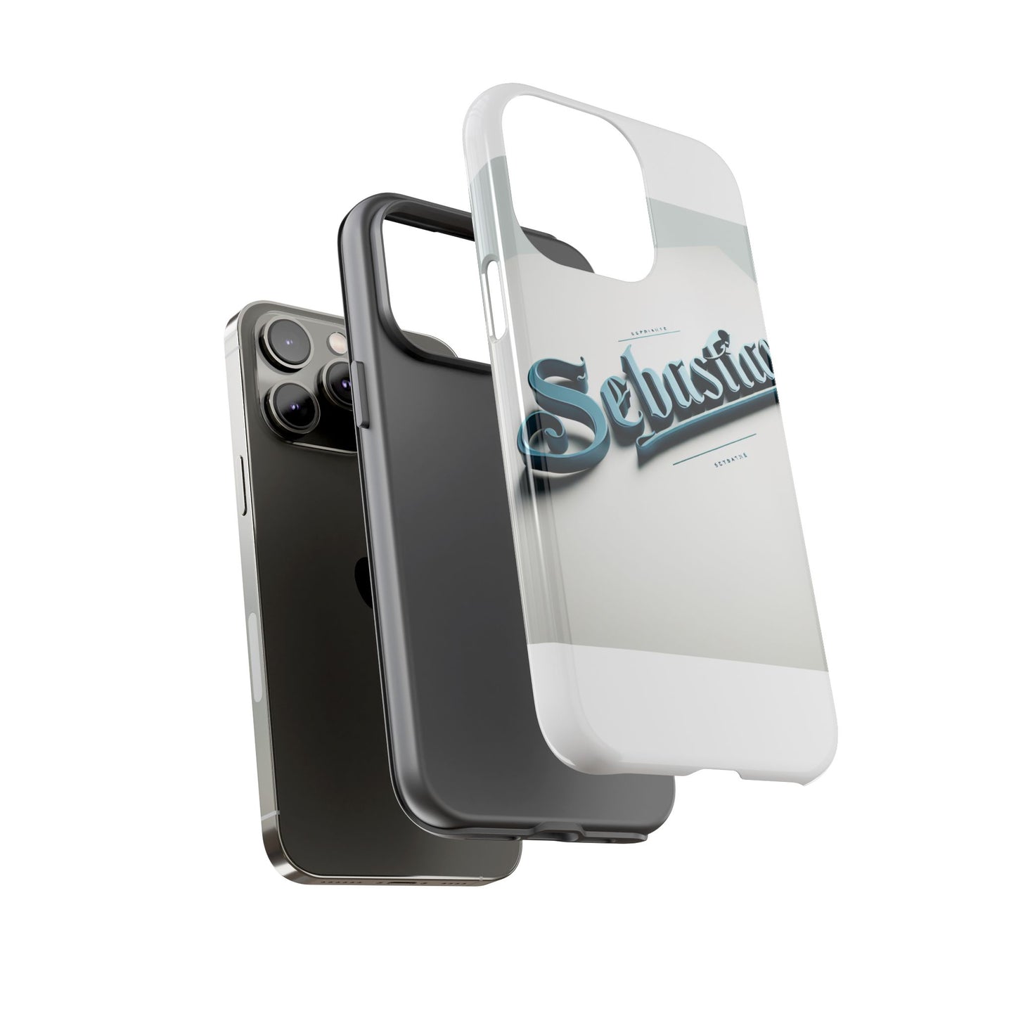 vibrant 3d wrap protective phone case in retro blue typography stylish accessory for self-expression compatible with iphone 13, 14, 15 & 16 – all models including pro, pro max & plus