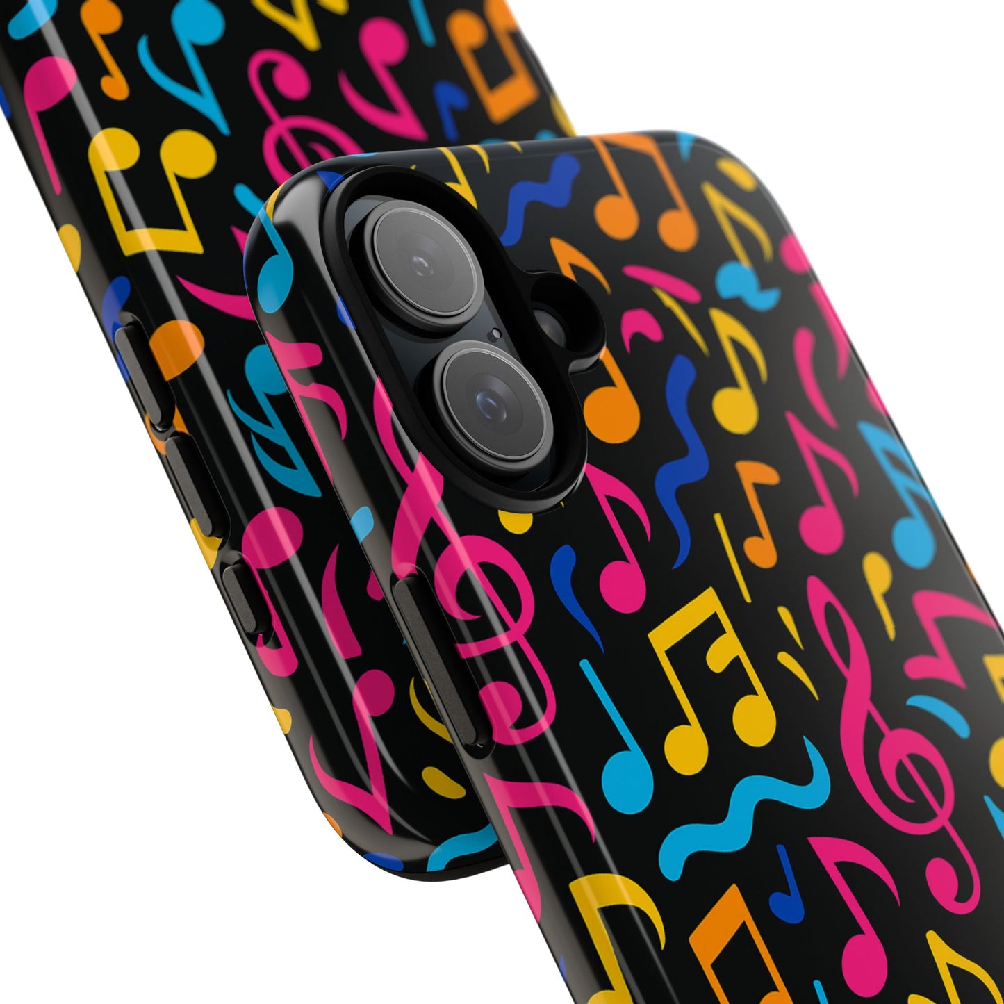 vibrant music themed phone case with colourful 3d design – stylish protection for music lovers – compatible with iphone 13, 14, 15 & 16 – all models including pro, pro max & plus
