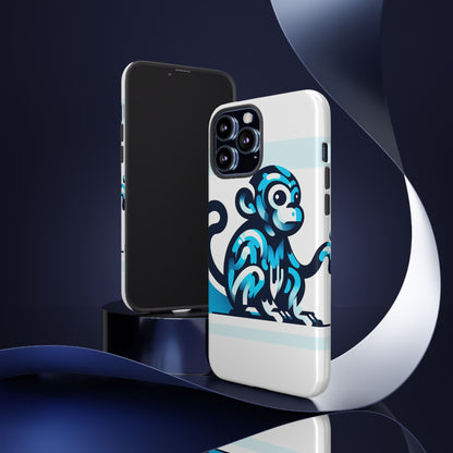 Vibrant 3D Monkey-Inspired Phone Case for Stylish Protection in Blue – Unisex Design Compatible with iPhone 13, 14, 15 & 16 – All Models Including Pro, Pro Max & Plus