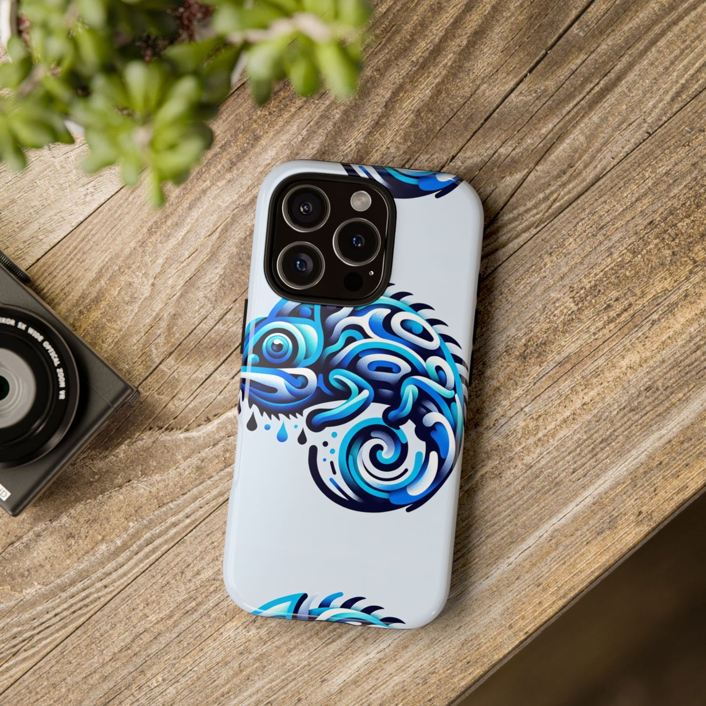 blue animal create 5 phone case with vibrant 3d wrap design, shock absorption, uv protection, for stylish and durable smartphone protection