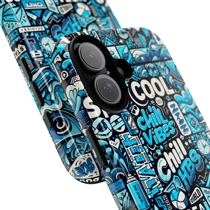 Vibrant 3D Wrap Protective Phone Case with Colourful Chill Vibes Design – Unique Style Accessory for Self-Expression Compatible with iPhone 13, 14, 15 & 16 – all models including Pro, Pro Max & Plus