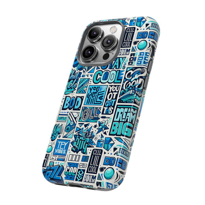 Blue Pattern Image 10 Phone Case for Men Women Shockproof Protective Cover with 3D Wrap Design and UV Protection