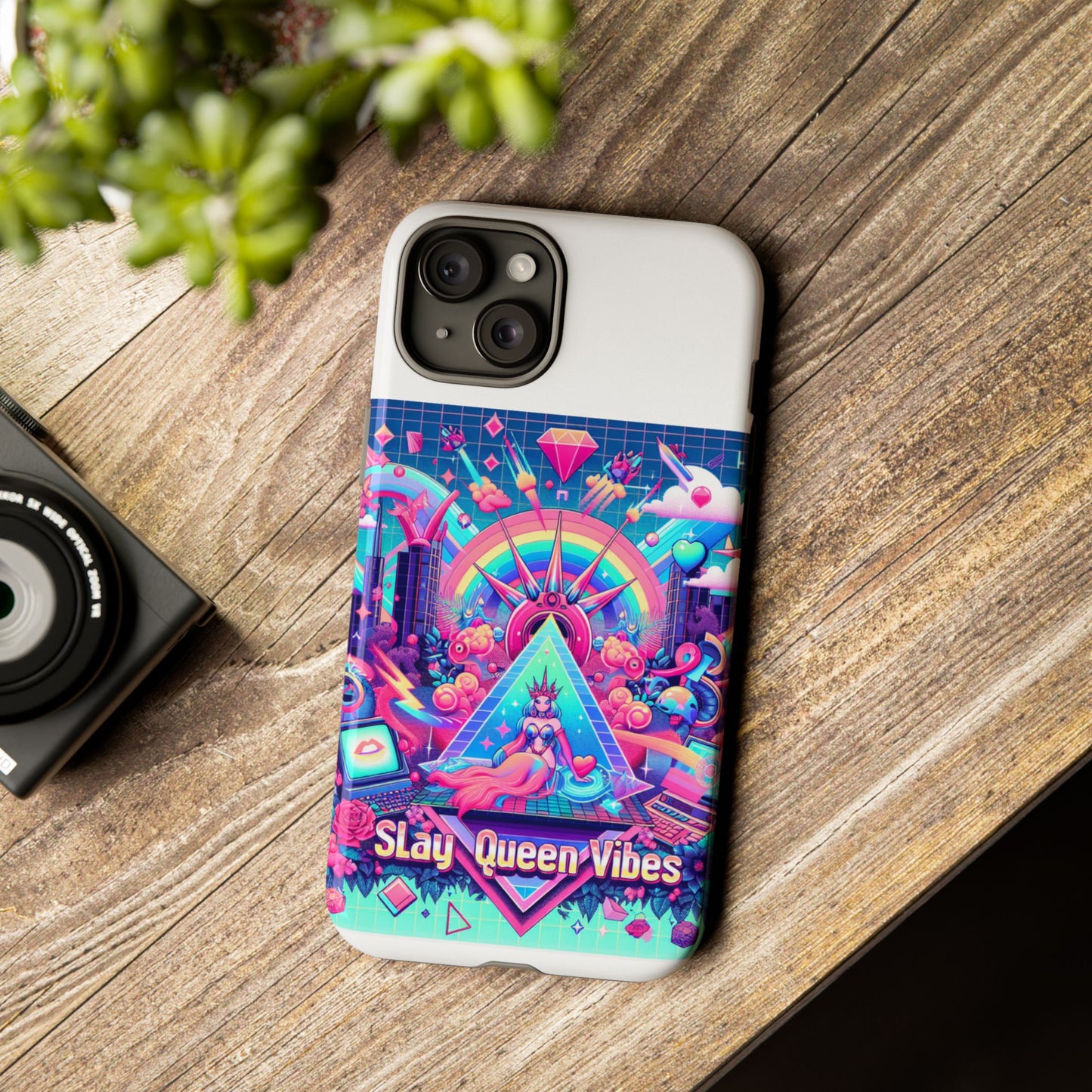 slay queen vibes 3d wrap protective phone case for women